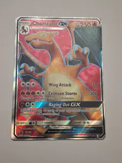 Damaged Pokemon TCG Charizard-GX Black Star Promo SM60 - Image 1