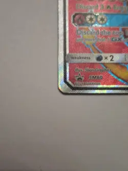 Damaged Pokemon TCG Charizard-GX Black Star Promo SM60 - Image 2