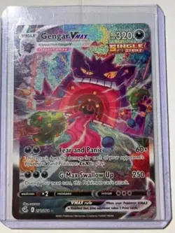 Pokemon Gengar VMAX Alternate Art Secret Rare 271/264 Fusion Strike Holo - Image 1
