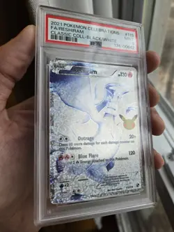 PSA 9 POKEMON SWSH CELEBRATIONS CLASSIC COLLECTION #113/114 RESHIRAM HOLO 2021 - Image 2