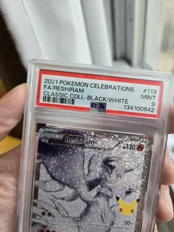 PSA 9 POKEMON SWSH CELEBRATIONS CLASSIC COLLECTION #113/114 RESHIRAM HOLO 2021 - Image 5