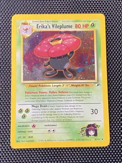 Pokemon Erika's Vileplume Swirl Gym Heroes Unlimited 5/132 Holo Rare - Image 1