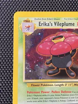 Pokemon Erika's Vileplume Swirl Gym Heroes Unlimited 5/132 Holo Rare - Image 3