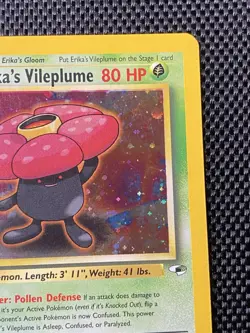Pokemon Erika's Vileplume Swirl Gym Heroes Unlimited 5/132 Holo Rare - Image 4