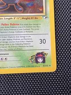 Pokemon Erika's Vileplume Swirl Gym Heroes Unlimited 5/132 Holo Rare - Image 5