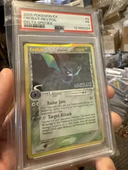 2005 POKEMON EX DELTA SPECIES #2 CROBAT-REVERSE FOIL PSA 1 - Image 1