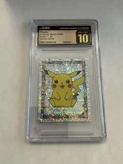 1998 Pokemon Merlin, PIKACHU, Special Glitter, CGC Pristine 10 - Image 1
