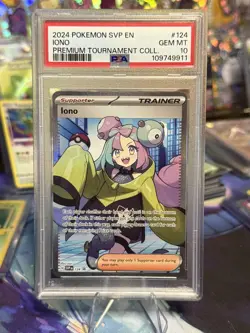 2024 Pokemon SVP Black Star Promo IONO #124 PREMIUM TOURNAMENT COLLECTION PSA 10 - Image 1