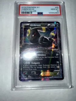 2016 Pokemon XY Fates Collide Umbreon EX 55/124 #55 PSA 10 - Image 1