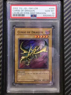 Curse Of Dragon *PSA 10* LOB-066 *Super Rare* Legend Of Blue-Eyes * 2002 - Image 1