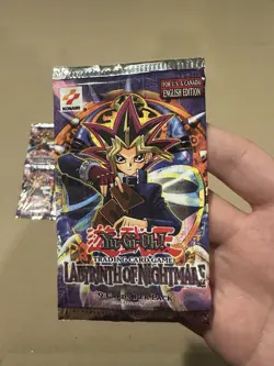Yu-Gi-Oh Labyrinth of Nightmare Lot Of 10 Sealed Booster Packs Vintage TCG Light - Image 4