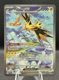 Zapdos EX Scarlet Violet 151 Special Illustration Rare Card 202/165 GEM MINT - Image 1