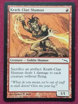 Magic The Gathering MIRRODIN KRARK-CLAN SHAMAN red card MTG - Image 1