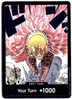 RARE FOIL DON!!! 2022 Bandai One Piece Card Game Donquixote Doflamingo - Image 1