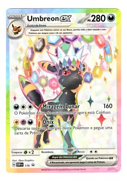 Pokemon TCG Umbreon ex 176 Promo Set Prismatic Evolutions Portuguese SAR Card - Image 5