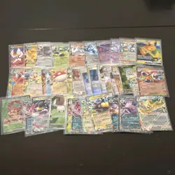 Lot Of (42) Assorted Modern English Pokemon Cards Full Arts IR AR Ex Pokeballs - Image 1