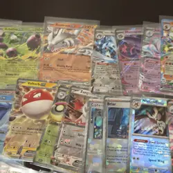 Lot Of (42) Assorted Modern English Pokemon Cards Full Arts IR AR Ex Pokeballs - Image 3