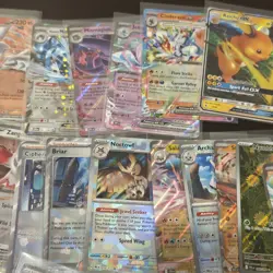 Lot Of (42) Assorted Modern English Pokemon Cards Full Arts IR AR Ex Pokeballs - Image 4