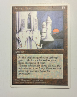 Magic the Gathering ~ MTG ~ 1x Ivory Tower ~ Fourth Edition LP - Image 1