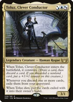 MTG Toluz, Clever Conductor Streets of New Capenna 228/281 Regular Rare - Image 1
