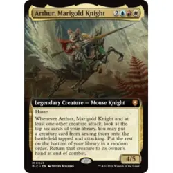ARTHUR, MARIGOLD KNIGHT (EXTENDED ART) X4 Bloomburrow: Commander Magic MTG CARD - Image 1