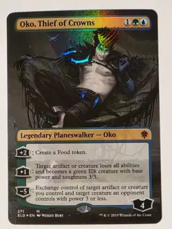 Oko, Thief of Crowns 271 Borderless Foil - Throne of Eldraine Magic MTG NM! - Image 1