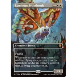 Luminous Broodmoth (borderless) M/NM Magic MTG Bloomburrow: Commander - Image 1