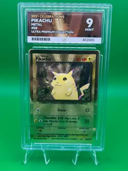 Pokemon Card ACE 9 Pikachu 58/102 Metal Celebrations UPC Promo Base Gold 2021 - Image 1