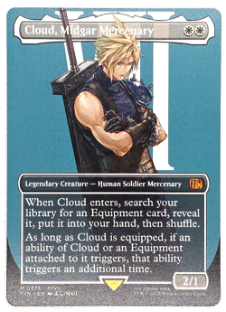 MTG Cloud, Midgar Mercenary - Borderless NM-Mint Final Fantasy - Image 1