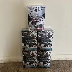 Pokemon Booster Bundle Lot Black Bolt, White Flare X5 - Image 1