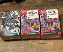LOT! Pokemon Cards Destined Rivals Black Bolt Booster Bundles New - Image 1