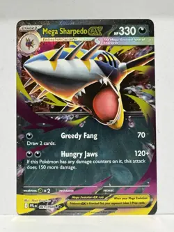 2025 Pokemon Phantasmal Flames Mega Sharpedo ex #061/094 Fresh Pull 3/19 - Image 1