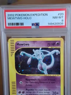 2002 Pokemon Expedition Mewtwo Holo #20 - PSA 8 - NEAR MINT TO MINT - Image 2