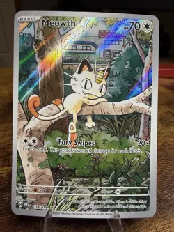 2025 Pokemon Phantasmal Flames Meowth Illustration Rare #106/094 - Image 1