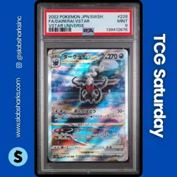 2022 POKEMON JP SWSH VSTAR UNIVERSE #228/172 DARKRAI SPECIAL ART RARE PSA 9 - Image 1