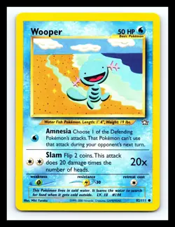 💦 WOOPER # 82/111 Neo Genesis Pokemon Vintage Card 2000 - Non Holo - Image 1