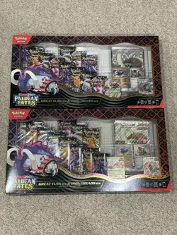 Pokemon Paldean Fates Great Tusk & Iron Treads ex Premium Collection - Lot of 2 - Image 1