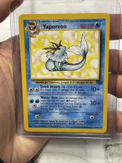 Pokemon TCG Vaporeon Jungle 28/64 Rare 1999 Wizards Base Set Non Holo LP+ Card - Image 1