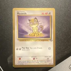 Meowth 56/64 Jungle Common Regular HP 50 Wizards Pokemon TCG 1999 English - Image 1