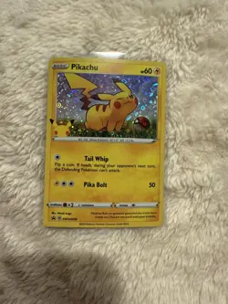 Pokemon TCG Pikachu SWSH039 General Mills Holo Promo 25th Anniversary Stamped - Image 1