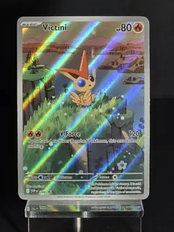 2025 Pokemon SV Black Star Promo Victini SVP EN 208 Illustration Rare - Image 4