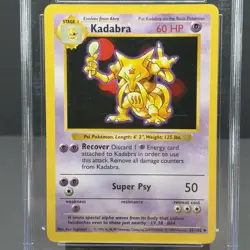 Kadabra Pokemon TCG Base Set (1999) 32/102 Regular Shadowless CGC 8.5 🔥 - Image 2