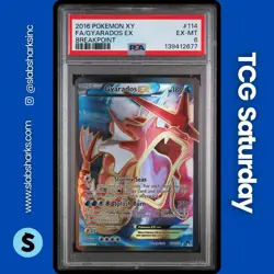 2016 POKEMON XY BREAKPOINT #114/122 GYARADOS EX FULL ART ULTRA RARE PSA 6 - Image 1