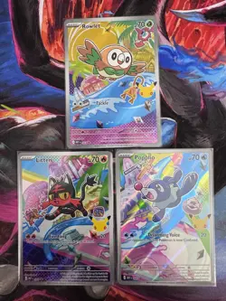 Pokemon First Partner Promos 30th Alolan Starters Rowlet 43 Litten 44 Popplio 45 - Image 1