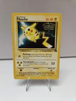Pokemon Pikachu Black Star Promo Stamped Card the First Movie #4 Lp - Image 1