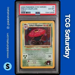 2000 POKEMON GYM HEROES #5/132 ERIKA'S VILEPLUME HOLO RARE PSA 6 - Image 1