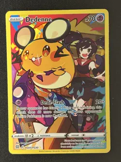 ❤‍🔥 Dedenne Ultra Rare SWSH09: Brilliant Stars Trainer Pokemon TG07/TG30 NM ✨ - Image 1