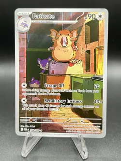 Pokemon TCG Raticate 099/088 Full Art Illustration Rare Holo Perfect Order - Image 1
