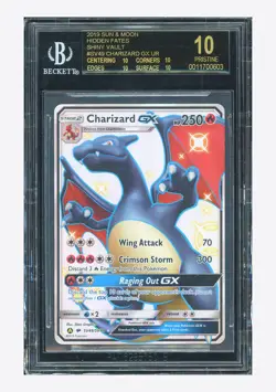 Pokemon BGS 10 BLACK LABEL Charizard GX FA 2019 SV49/SV94 Hidden Fates English - Image 1