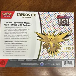 Pokemon TCG Scarlet & Violet 151 Zapdos EX Collection Box Packs Sealed - New - Image 3